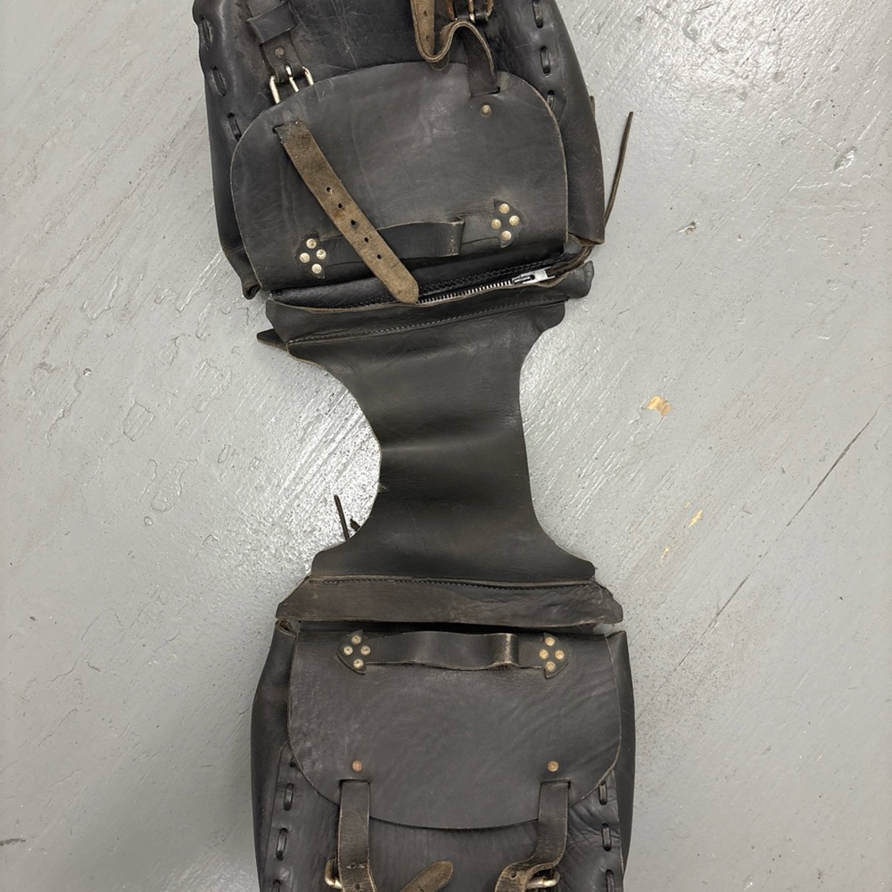 Vintage Yamaha, Black Leather motorcycle Bags